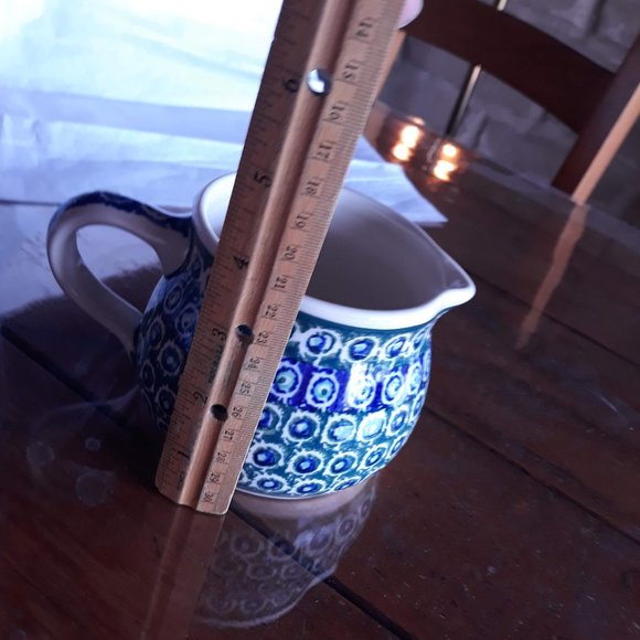 Polish Pottery Ceramic Creamer Pitcher - Picture 2 of 7